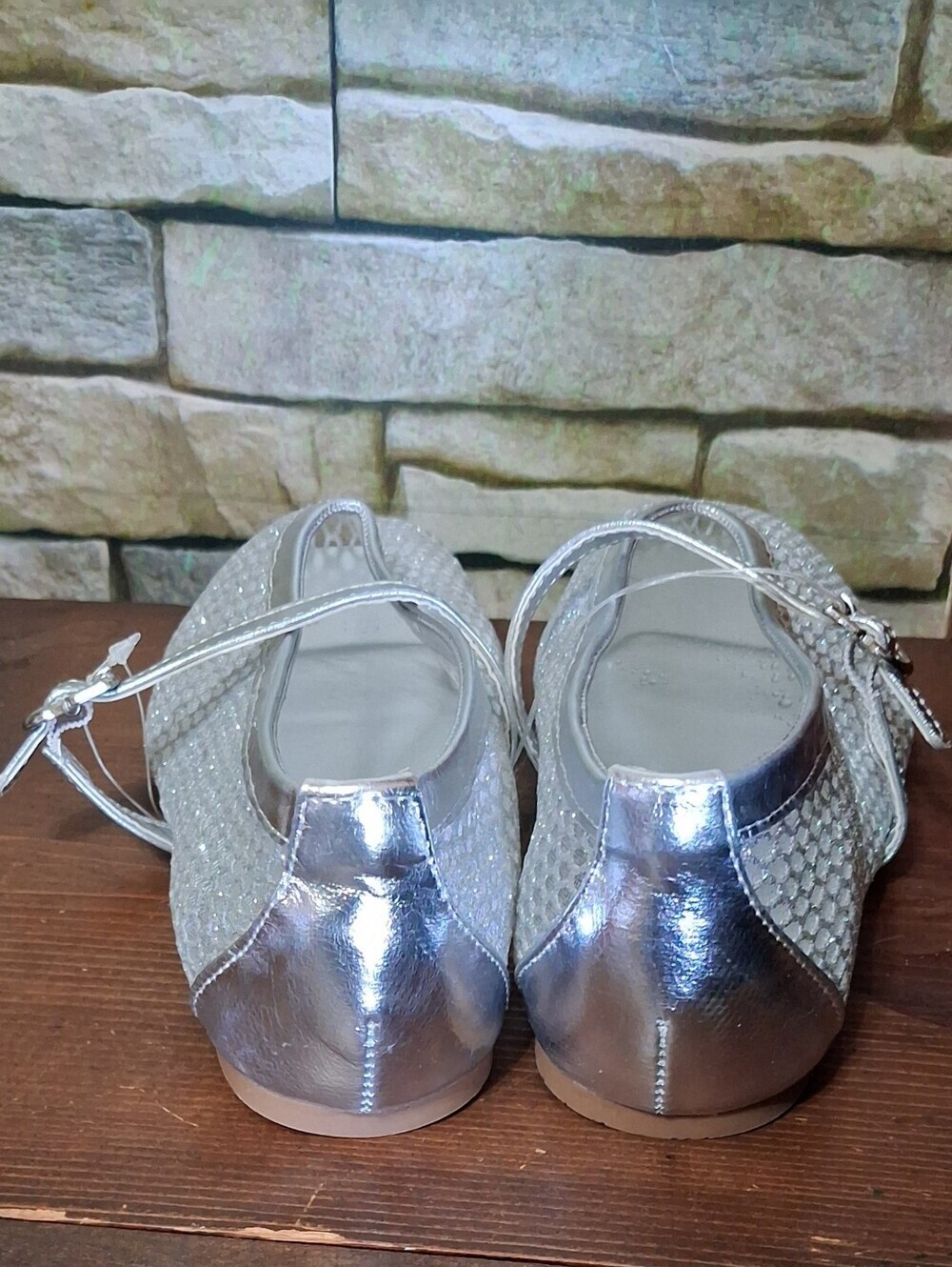 Bamboo Accept-11 Woven Mesh Net Mary Jane Flats - Picture 4 of 6
